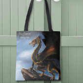 Koper Goud Zwart Draak Tote Bag