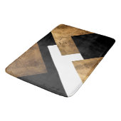 Koper Goud Zwart Geometrisch Chic Badmat (Gekanteld)