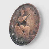 Koper Half Penny Coin Grote Klok (Hoek)