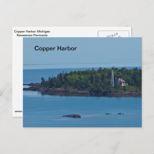 Koper Harbour Michigan Lighthouse Briefkaart (Voorkant / Achterkant)