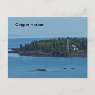 Koper Harbour Michigan Lighthouse Briefkaart