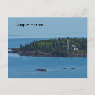 Koper Harbour Michigan Lighthouse Briefkaart