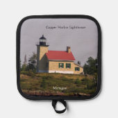 Koper Harbour Vuurtoren pot houder (Voorkant)