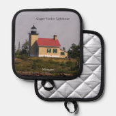 Koper Harbour Vuurtoren pot houder (Voorkant / Achterkant)