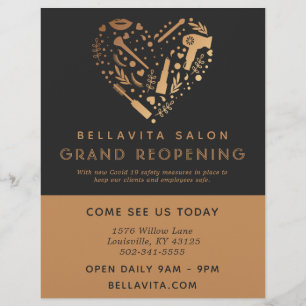Koper Heart Salon Business Grand Reopening Flyer