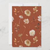 Koper Herfst Terracotta Monogram Wreath Wedding Kaart (Achterkant)