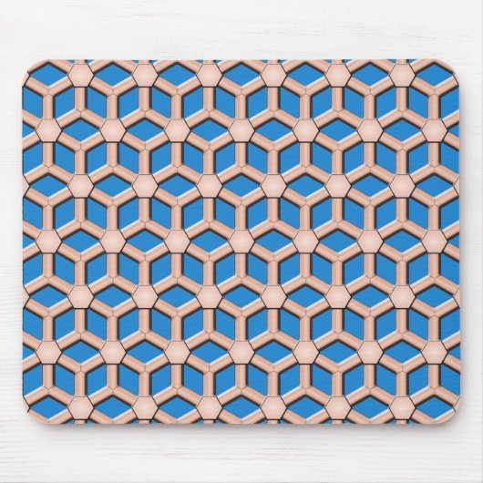 Koper II Verdraaide hex-Muismat Muismat (Voorkant)