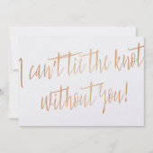 Koper: "Ik kan de knoop niet zonder jou stropdasse (Voorkant)