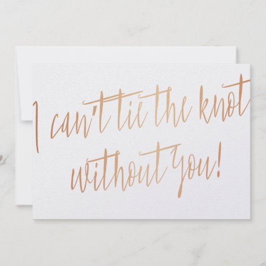 Koper: "Ik kan de knoop niet zonder jou stropdasse (Voorkant)