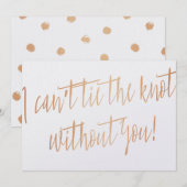 Koper: "Ik kan de knoop niet zonder jou stropdasse (Voorkant / Achterkant)