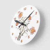 Koper in reliëfdruk ronde klok (Hoek)