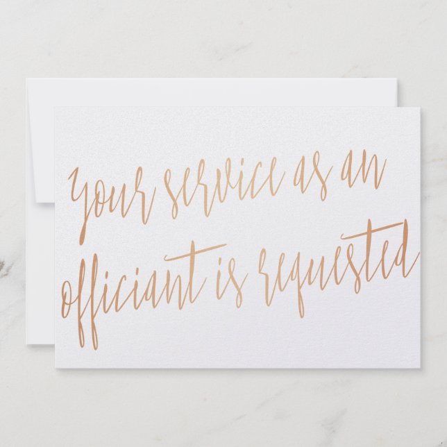 Koper "Je dienst als ambtenaar wordt aangevraagd" (Voorkant)