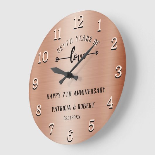 Koper Jubileum Happy 7th Wedding Jubileum Grote Klok (Hoek)