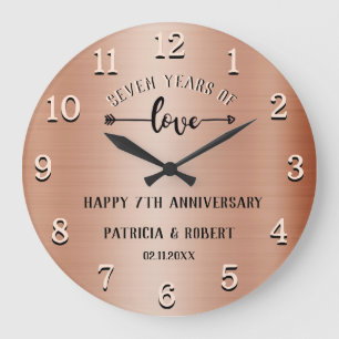 Koper Jubileum Happy 7th Wedding Jubileum Grote Klok