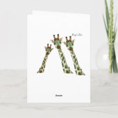 Koper & Kaart van Vaderdag van Blauwgroen Giraffes (Achterkant)