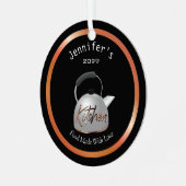 Koper keuken eten gemaakt met liefde metalen ornament (Voorkant links)