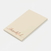 Koper-kijkt Thankful manuscriptontwerp Post-it® Notes (Schuin)