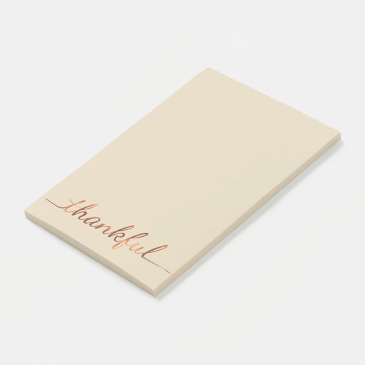 Koper-kijkt Thankful manuscriptontwerp Post-it® Notes (Schuin)