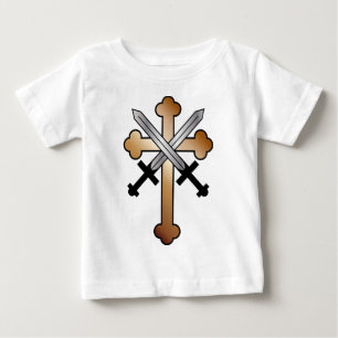 Koper kruis met geCrosssseerde Zwaardes