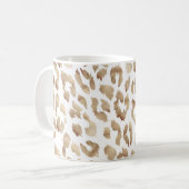 Koper leopard print koffiemok (Voorkant links)