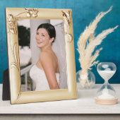 Koper lijst Pic Flowers Bride toevoegen Fotoplaque Fotoplaat (Zijkant)