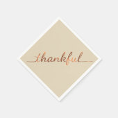 Koper-look Thanksgiving Dankbare papieren servette Servetten (Hoek)