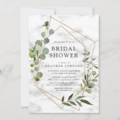 Koper Marble Geometric Eucalyptus Vrijgezellenfees Kaart (Voorkant)