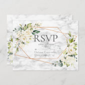 Koper Marmer Geometrisch Wit Bloemen Geen Menu RSV (Voorkant / Achterkant)