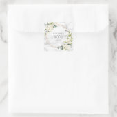 Koper Marmer Geometrische Bloemen Bruiloft Sticker (Tas)