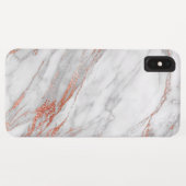 Koper | Meisjesachtig Rose Goud & Wit Monogram Case-Mate iPhone Case (Achterkant (horizontaal))