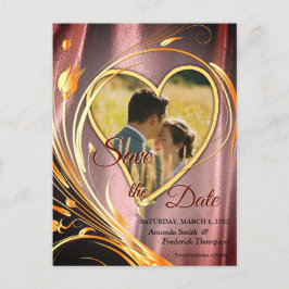 Koper/messing en lauw aankondigingskaart