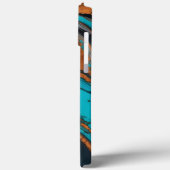 Koper met turquoise abstract Case-Mate iPhone case (Achterkant / Links)