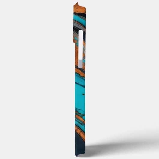 Koper met turquoise abstract Case-Mate iPhone case (Achterkant / Links)