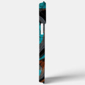 Koper met turquoise abstract Case-Mate iPhone case (Achterkant / Rechts)