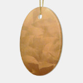 Koper Metaal Geborsteld Keramisch Ornament (Links)
