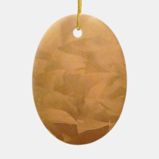 Koper Metaal Geborsteld Keramisch Ornament (Voorkant)