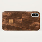 Koper metallic goud exclusieve luxe monogrammed Case-Mate iPhone case (Achterkant (horizontaal))