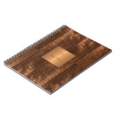 Koper metallic goud exclusieve luxe monogrammed notitieboek (Linkerzijde)