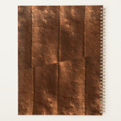 Koper metallic goud exclusieve luxe monogrammed planner (Achterkant)