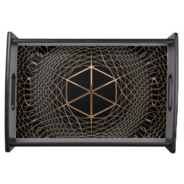 Koper Metallic Op-Art effect Fotovoorbeeld Dienblad