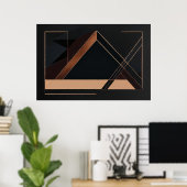 Koper Minimalistische Geometrie Poster (Thuiskantoor)