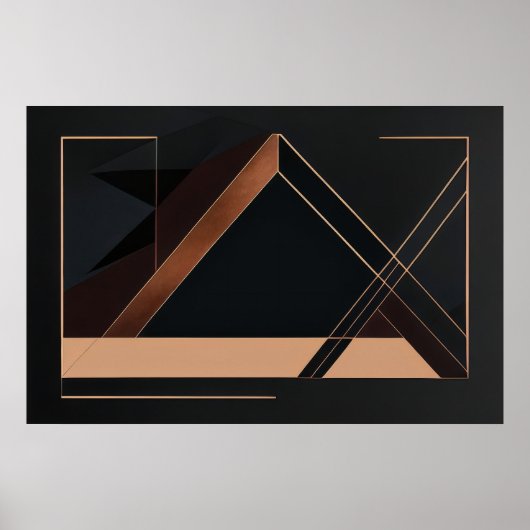 Koper Minimalistische Geometrie Poster (Voorkant)