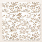 Koper / Mocha Mousse Toile, Kartonnen Onderzetters (Voorkant)