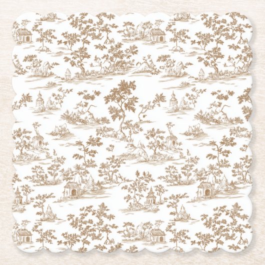 Koper / Mocha Mousse Toile, Kartonnen Onderzetters (Voorkant)