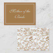 Koper / Mocha Mousse Toile, Plaatskaartje (Voorkant / Achterkant)