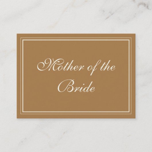 Koper / Mocha Mousse Toile, Plaatskaartje (Voorkant)