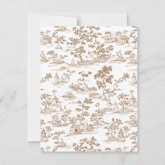 Koper / Mocha Mousse Toile, Save The Date (Achterkant)