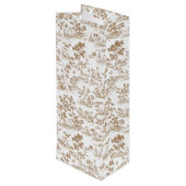 Koper / Mocha Mousse Toile, Wijn Cadeautas (Achterkant Gekanteld)