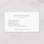 Koper modern elegant monogrammed eenvoudig visitekaartje (Achterkant)