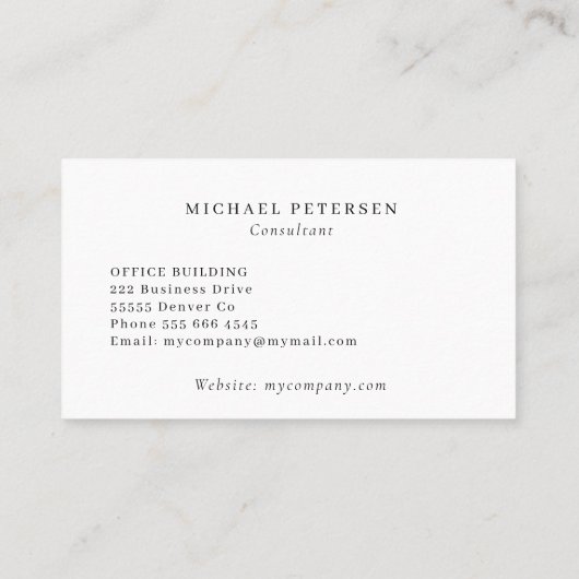 Koper modern elegant monogrammed eenvoudig visitekaartje (Achterkant)